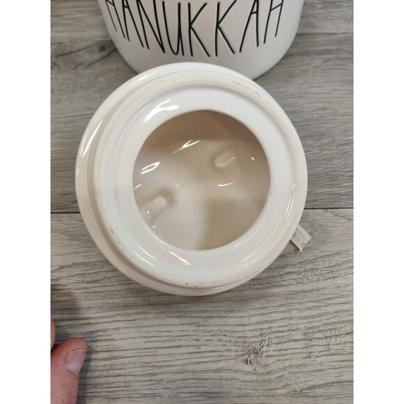 Rae Dunn Happy Hanukkah Canister, Cookie Jar W/ Rubber Seal - Picture 8 of 12